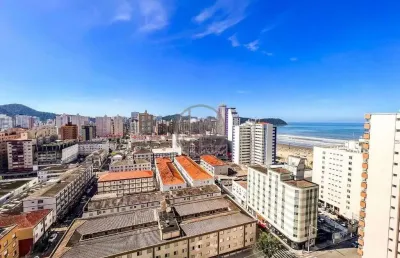 Apartamento com sacada gourmet vista mar e lazer completo