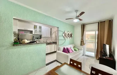 Apartamento a 100 metros da praia com sacada gourmet e lazer completo