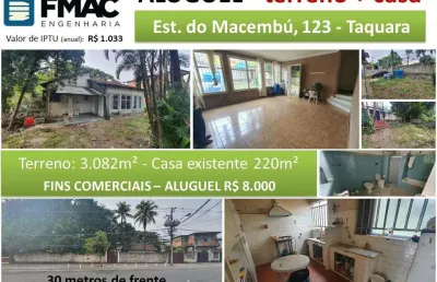 Terreno comercial para alugar na Est, Do Macembu, 123, Taquara, Rio de Janeiro
