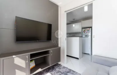 Apartamento com 1 quarto à venda na rua capiberibe, 1.700, portão, curitiba, 35 m2 por r$ 329.000
