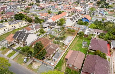Terreno à venda na rua francisco lourenço johnscher, 108, boqueirão, curitiba, 770 m2 por r$ 1.390.000