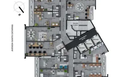 Sala comercial à venda na avenida santa catarina, --, estreito, florianópolis por r$ 434.675