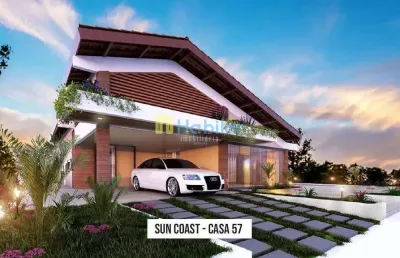 Sun coast residence. casa à venda. nova. em obras. condomínio alto padrão. à beira mar do mosqueiro