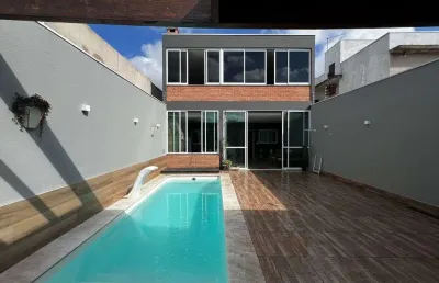 Sobrado com piscina e área gourmet no jardim dos sabiás em indaiatuba/sp