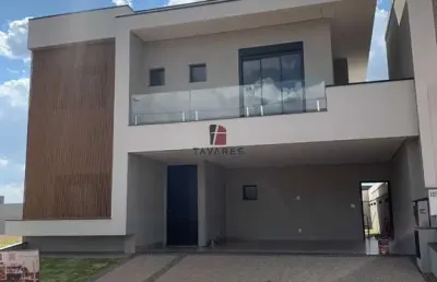 Casa de luxo em condomínio, 4 quartos, 4 suítes, 2 salas, 2 vagas, 305,39m², parque brasil 500, paulínia-sp.