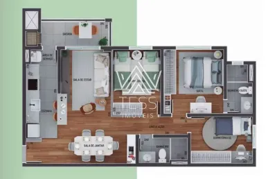 Apartamento com 3 quartos à venda na rua nicolau salomão, 430, tingui, curitiba por r$ 697.063