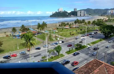 Apartamento frente ao mar na praia de itararé, são vicente