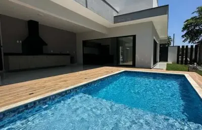 Casa térrea com piscina em condomínio para alugar em taubaté - sp
