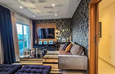 Apartamento com sacada gourmet e mobiliado à venda no jardim das nações.