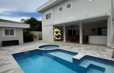 Casa mobiliada, com piscina para locação em condomínio em taubaté.