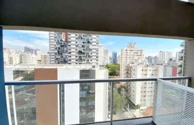 Vila olimpia studio com 28m² equipado e decorado - pé direito duplo.
