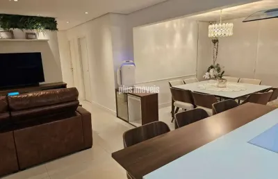Lindo apto mobiliado com 92m² - varanda ampliada - vila romana