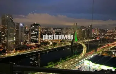 Studio mobiliado real park, vista livre, andar alto, 1 vaga