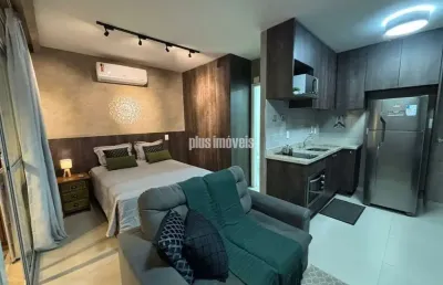 Studio para alugar com 35m², 1 quarto e 1 vaga- mobiliado