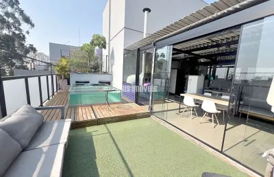 Cobertura duplex próximo ao portal de morumbi, 140m²  suíte, 3 gar lazer com piscina e churrasqueira