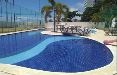Apartamento com 3 quartos suíte à beira mar do janga com lazer completo