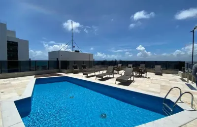 Apartamento em boa viagem com 40m suíte pronto para morar