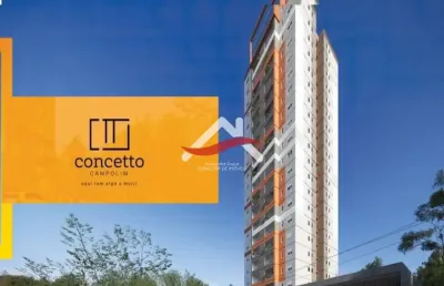 Lindo concetto campolim, apartamento 71 m², 2 dormit. (1 suíte c/ closet), 2 banheiros, varanda grill, 1 vaga coberta. rua mercadão campolim, sorocaba