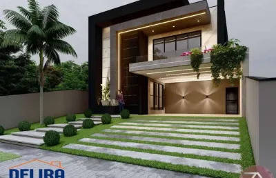 Casa de alto padrão com uma linda piscina em atibaia