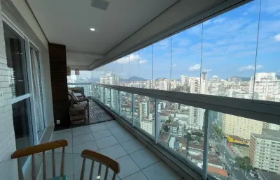 Apartamento 3 dormitórios, escritório, 194 m² , varanda gourmet, vista mar no embaré!