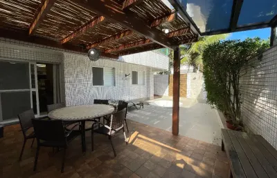 Apartamento garden locação, 2 dormitórios, 1 suíte, 79,32 m², guarujá, são paulo.