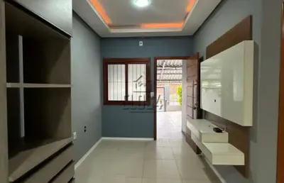 Casa à venda em são leopoldo, bairro campina - churrasqueira, cozinha americana, piso porcelanato