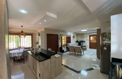 Casa semi mobiliada com churrasqueira, piscina e placas solar em são leopoldo - cristo rei