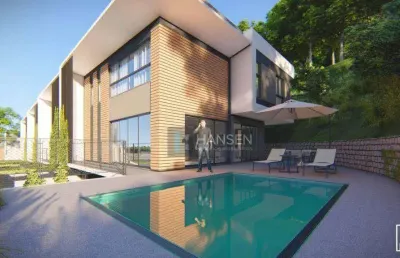Sobrado com 3 suítes  à venda, 311 m² por r$ 3.024.951 - américa - joinville/sc