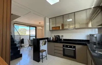 Cobertura com 3 quartos à venda na rua vereador orlando bonfim, 43, planalto, belo horizonte por r$ 950.000