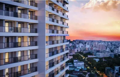 Apartamento studio 32m², 01 dormitório e 01 banheiro; ( fotos ilustrativas).  condomínio com segurança, portaria, guarita, bicicletário,