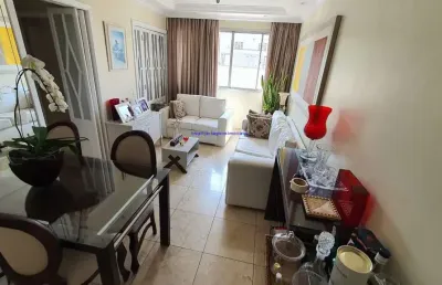 Apartamento 75m², 02 dormitórios (sendo 01 suíte), 02 banheiros e 01 vaga na garagem.  condomínio com portaria 24hrs, salão de festa e playground.