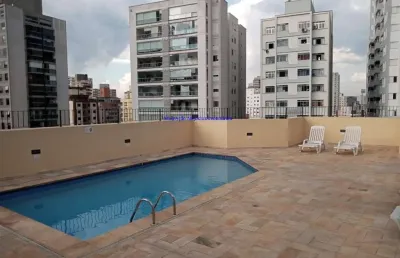 Apartamento 32m², 01 dormitório, 01 banheiro.  condomínio com portaria 24hrs, piscina e solarium.  excelente localização á 10 minutos andando para a e