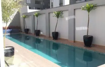 Condomínio com portaria, segurança 24hrs, piscina, academia, salão de festa, espaço gourmet, brinquedoteca, lavanderia coletiva e churrasqueira.