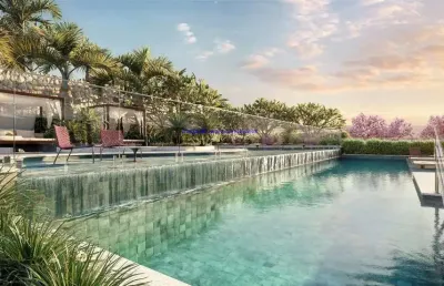 Apartamento 74m², 02 dormitórios (sendo suítes) e  03 banheiros; (fotos ilustrativa, entrega prevista para setembro 2028).  condomínio com segurança,