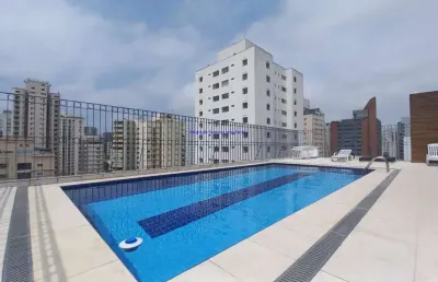 Apartamento 41m², 01 dormitório e 01 banheiro.  condomínio com segurança, piscina, academia, salão de festa e churrasqueira.