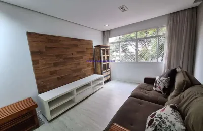 Apartamento mobiliado 95m², 02 dormitórios, 02 banheiros e 01 vaga na garagem.  condomínio com portaria e segurança.  excelente localização