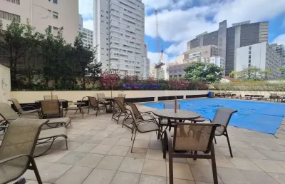 Apartamento 45m², 01 dormitório, 01 banheiro e 01 vaga na garagem.  condomínio com portaria, segurança 24 horas,  piscina aquecida, churrasqueira