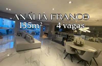 Apartamento com 2 dormitórios à venda, 155 m² por r$ 2.100.000,00 - jardim anália franco - são paulo/sp