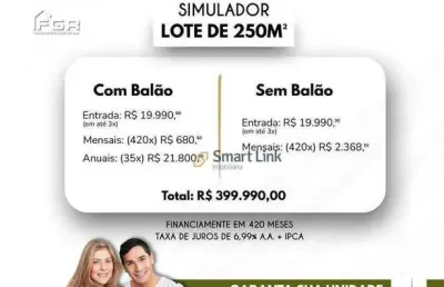 Terreno à venda, 250 m² por r$ 400.000,00 - vila galvão - senador canedo/go
