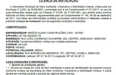 Apartamento 2 quartos sendo 1 suíte para venda no bairro centro  em canela