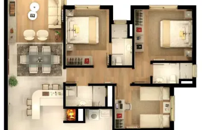 Apartamento 3 quartos sendo 2 suítes para venda no bairro centro em gramado