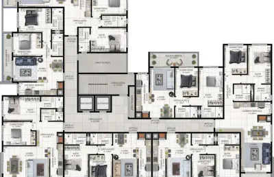 Apartamento 2 quartos sendo 1 suíte para venda no bairro praia da cal em torres