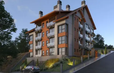 Apartamento 2 quartos sendo 2 suítes para venda no bairro floresta em gramado