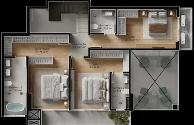 Apartamento cobertura 3 quartos sendo 2 suítes para venda no bairro fazenda em itajaí