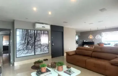 Cop 30 - apartamento mobiliado de 4 suítes sendo 1 master mais gabinete! área privativa de 274m². 3 vagas de garagem. nascente.