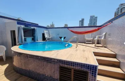 Cobertura com 3 quartos à venda na avenida doutor epitácio pessoa, --, embaré, santos por r$ 1.600.000