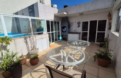 Cobertura com 4 quartos à venda na avenida doutor epitácio pessoa, --, embaré, santos por r$ 1.800.000