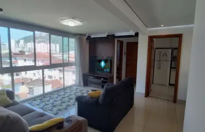 Apartamento com 3 quartos à venda na rua dona ana nery, --, marapé, santos por r$ 827.000