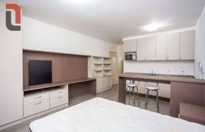 Studio com 1 quarto para alugar, 30 m² por r$ 2.100/mês - centro cívico - curitiba/pr