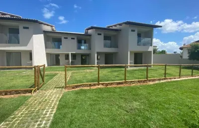 Village novo próximo a praia, dois dormitórios  suites, 70m² com 20m²de área gourmet, nascente a 15